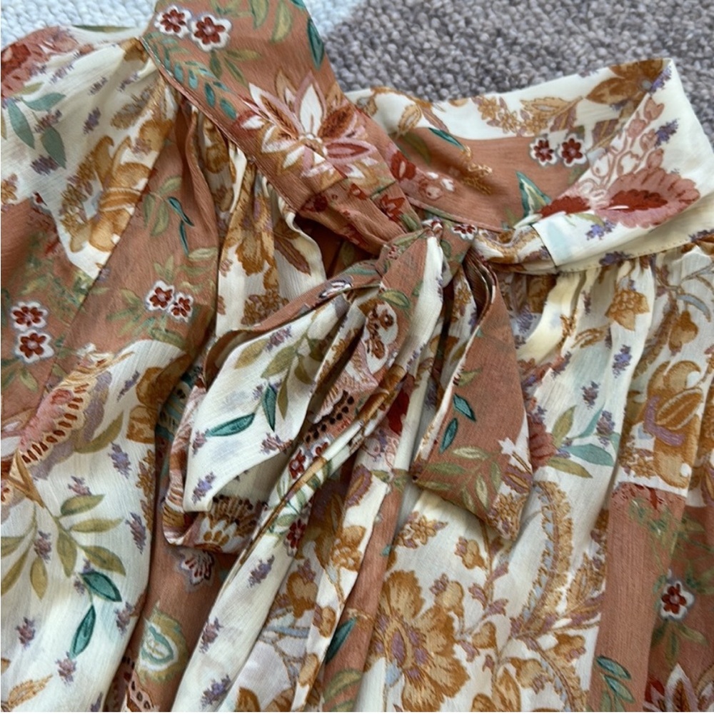 Sezane Solange blouse in Patchwork Camel, size US4 - Picture 8 of 8